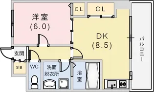 ユニバーサルビル【9階】の間取り
