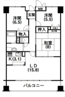 ビオラ田町【11階】の間取り