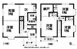 茨城県行方市羽生【一戸建】の間取り