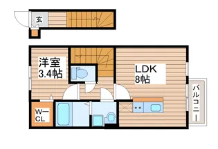 Casa Tela(カーサ テラ)【2階】の間取り