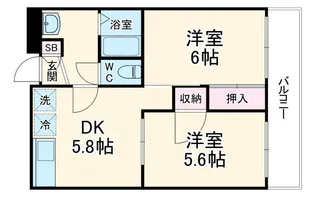 パレスリキ【3階】の間取り