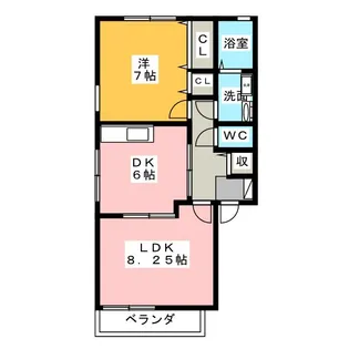 ハイランドタウンC棟【2階】の間取り