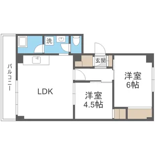 琴似芙蓉ハイツ【4階】の間取り