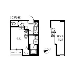 ハーモニーテラス八田II【1階】の間取り