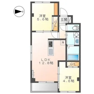 リヴァージュ登戸【2階】の間取り