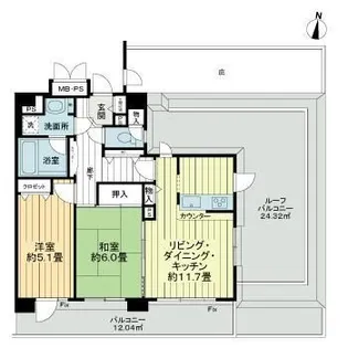 東京都中野区中野5【マンション】の間取り