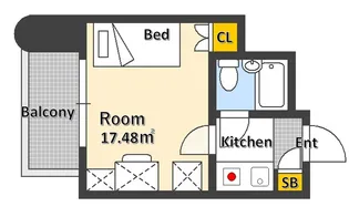 エイトバレー河原町【10階】の間取り