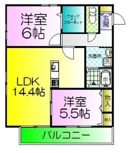 パナシェ諏訪森【1階】の間取り