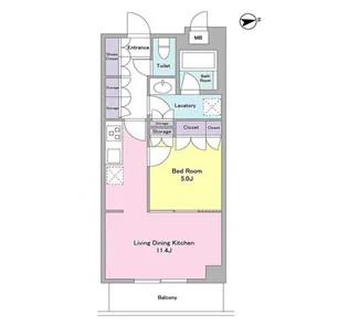 シティカレント代官山【2階】の間取り