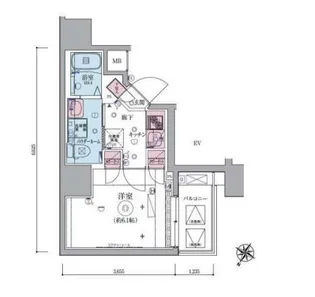 リヴシティ横濱生麦【6階】の間取り