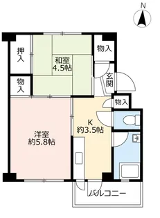 UR香里【1階】の間取り