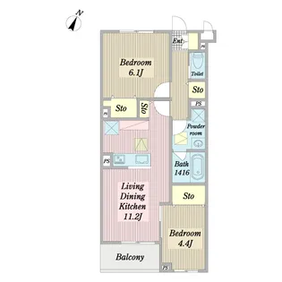 T.Luno1129【2階】の間取り