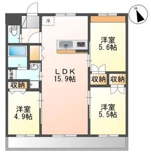 福木グランデ ヤブ【4階】の間取り