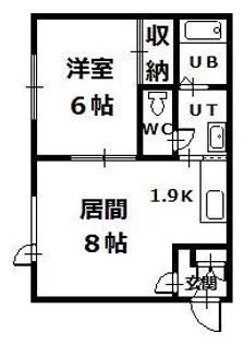 アイリス1・7【2階】の間取り