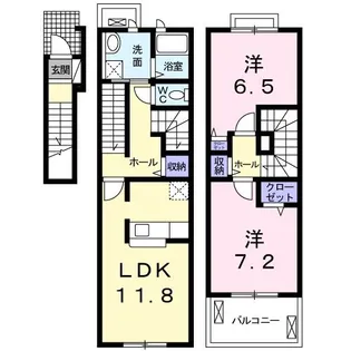 プルメリア【2階】の間取り