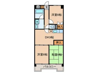 南山第2スカイハイツ【8階】の間取り