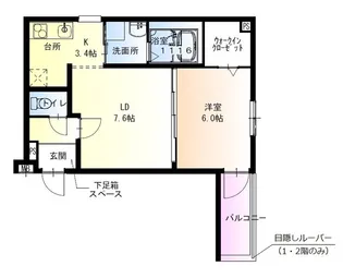 フジパレス三国ヶ丘サウス【1階】の間取り