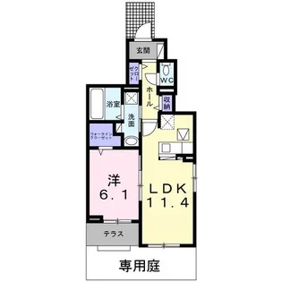 メゾン・ド・レアージュ【1階】の間取り