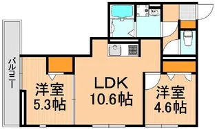 グラナーデ六町II【2階】の間取り