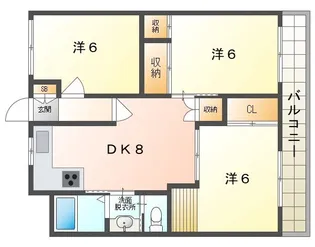 ローズハイツ【3階】の間取り