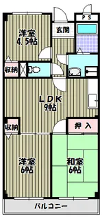 プリネール【3階】の間取り