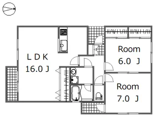 ツインヒル貝沢【2階】の間取り