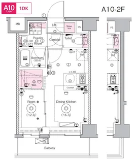 BPRレジデンスMOTOMACHI BAY SIDE【3階】の間取り