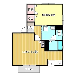 フォーレスMI【1階】の間取り