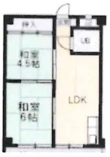 コーポ サンシャイン【4階】の間取り