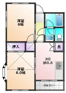 メゾーネ一橋学園【1階】の間取り