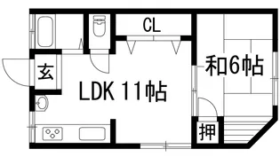 宇保町ハイツ【2階】の間取り