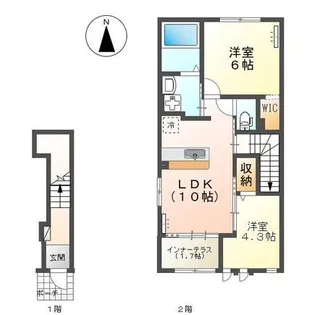 モンテ・ピアーノII【1階】の間取り