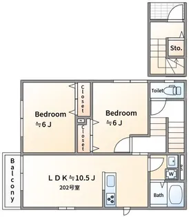 ベルリード瀬谷【2階】の間取り