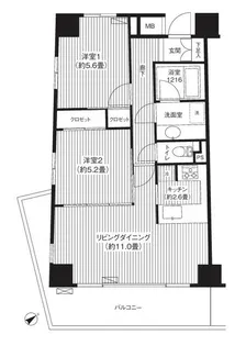ウィスタ高井戸【7階】の間取り