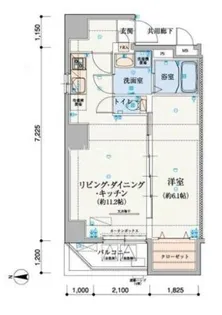 リヴシティ上野入谷【9階】の間取り