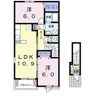 アザリーメゾン 壱番館【2階】の間取り