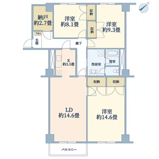 ドミ小石川【12階】の間取り