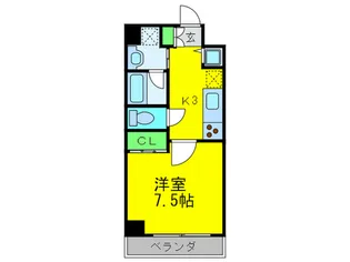 ロイヤルコ-ト中百舌鳥【4階】の間取り