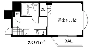 サンクラッソ阪急六甲駅前イースト【4階】の間取り