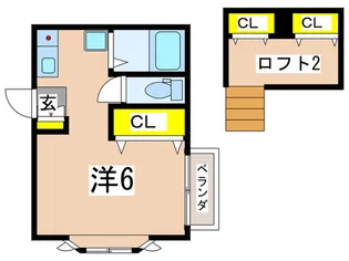 プログレンス松【2階】の間取り