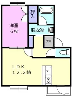 カーサ・ピーノ【1階】の間取り