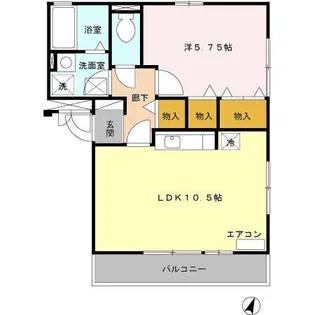 ポールカルチェ【2階】の間取り