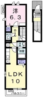 ミール吉田町【2階】の間取り