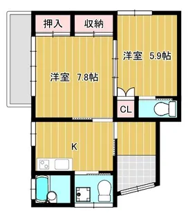 プレイス田町【1階】の間取り