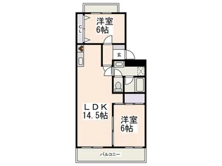 パルセルもえぎ野【1階】の間取り