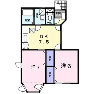 トリムハウスD【1階】の間取り