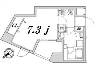 アクサス高田馬場【7階】の間取り