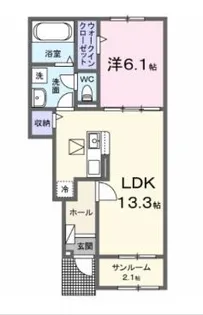 ミル・グレース【1階】の間取り
