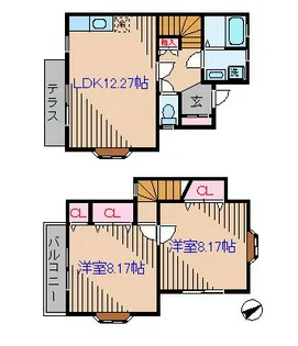 サンヴィレッジ関原Aの間取り