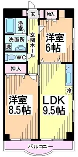 フォレスト武蔵野【3階】の間取り